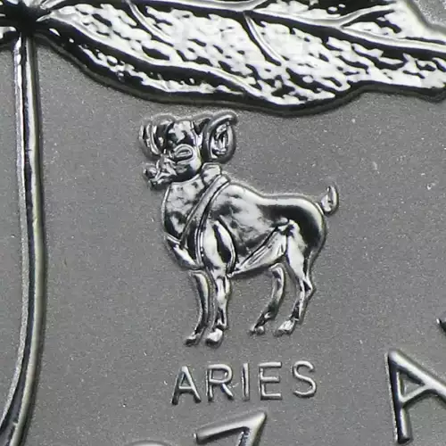 2004 1oz Canadian Silver Maple Leaf Aries Zodiac Privy (3)