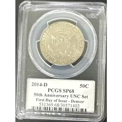 2014-D 50C 50th Anniversary UNC Set First Day of Issue - Denver (2)