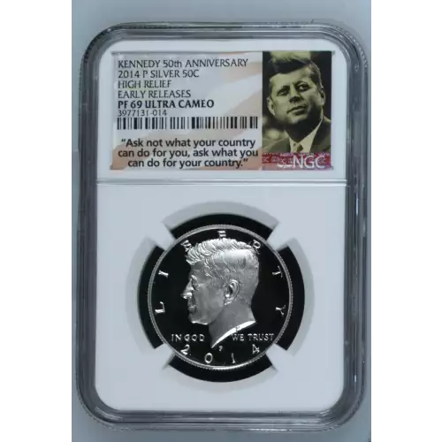 2014 P HIGH RELIEF EARLY RELEASES KENNEDY 50th ANNIVERSARY ULTRA CAMEO (2)