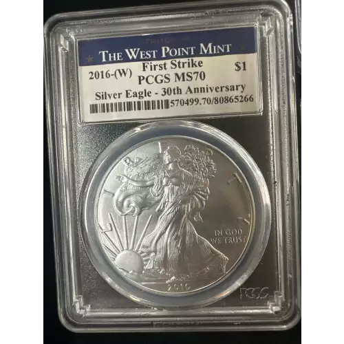 2016-(W) $1 Eagle 30th Anniversary Struck at West Point 30th Anniversary First Strike