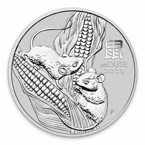 2020 1oz Perth Mint Lunar Series: Year of the Mouse Silver Coin (2)