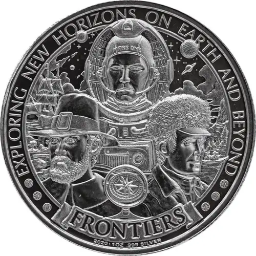 2020 Frontiers 1 oz Silver Round - Pilgrims (2)