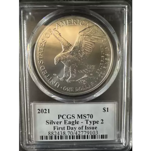 2021 $1 Silver Eagle - Type 2 First Day of Issue Thomas D. Rogers Sr. Signature (2)