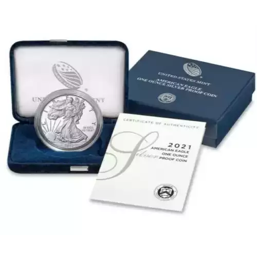 2021 1oz Silver Eagle  Proof Type 1 - with Original Govt Packaging