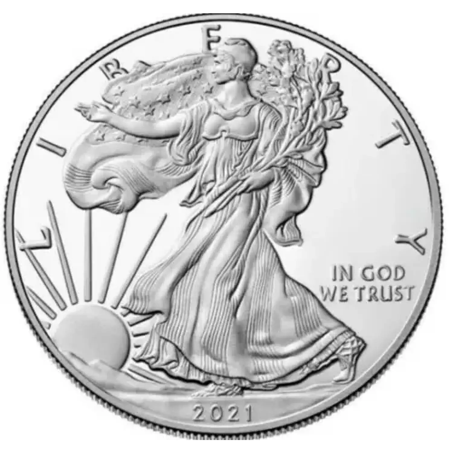 2021 1oz Silver Eagle  Proof Type 1 - with Original Govt Packaging