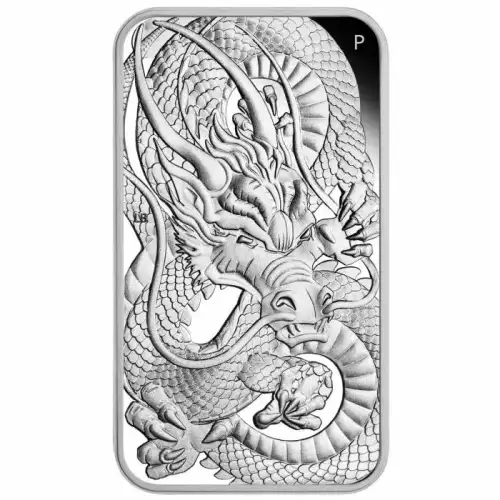 2021 Australia 1oz Silver Dragon Rectangular $1 Coin Bar [DUPLICATE for #545540]