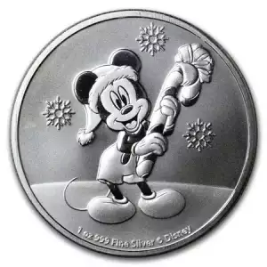 2021 Niue 1 oz Silver $2 Disney Mickey Mouse Christmas Coin [DUPLICATE for #545521]