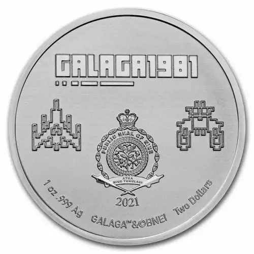 2021 Niue 1 oz Silver $2 GALAGA™ 40th Anniversary Coin