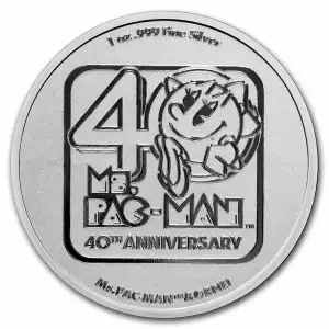 2021 Niue 1 oz Silver $2 Ms.PAC-MAN™ 40th Anniversary Coin (2)