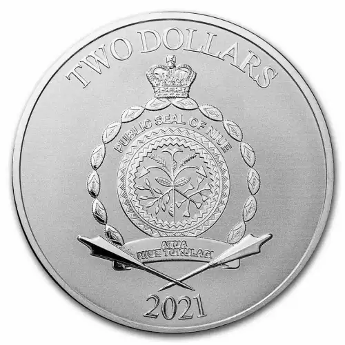 2021 Niue 1 oz Silver Coin $2 Star Wars The Mandalorian