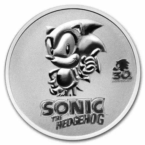 2021 Niue 1 oz Silver Sonic the Hedgehog 30th Anniversary Coin (2)