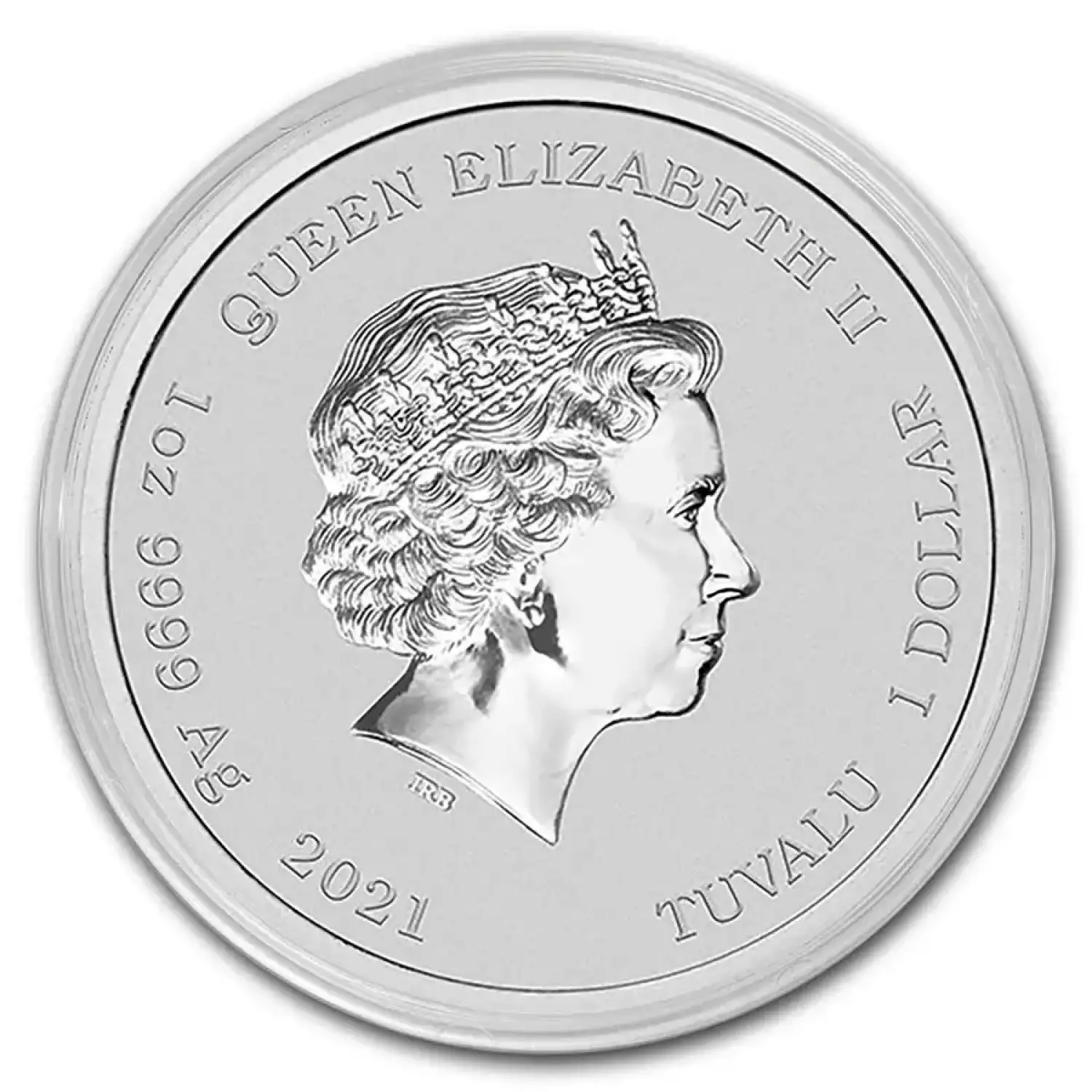 2021 Tuvalu 1 oz Silver James Bond Gold Logo 007 Coin