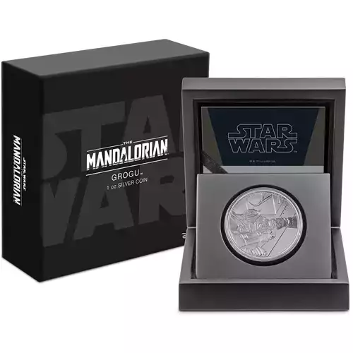 2022 1oz $2 Silver Proof Niue Disney Star Wars Mandalorian Grogu Coin (3)