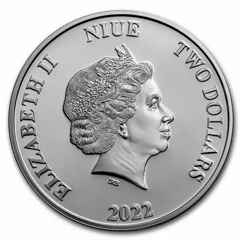 2022 1oz $2 Silver Proof Niue Disney Star Wars Mandalorian Grogu Coin (4)