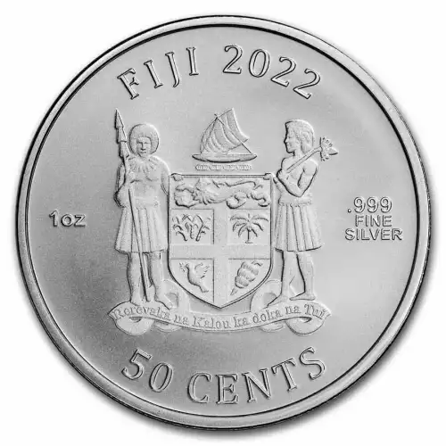 2022 1oz Fiji Silver 50 Cents Jurassic World Dominion Coin