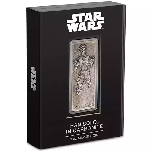 2022 3oz Antique Niue Silver $10 Disney Star Wars Han Solo in Carbonite Coin (3)