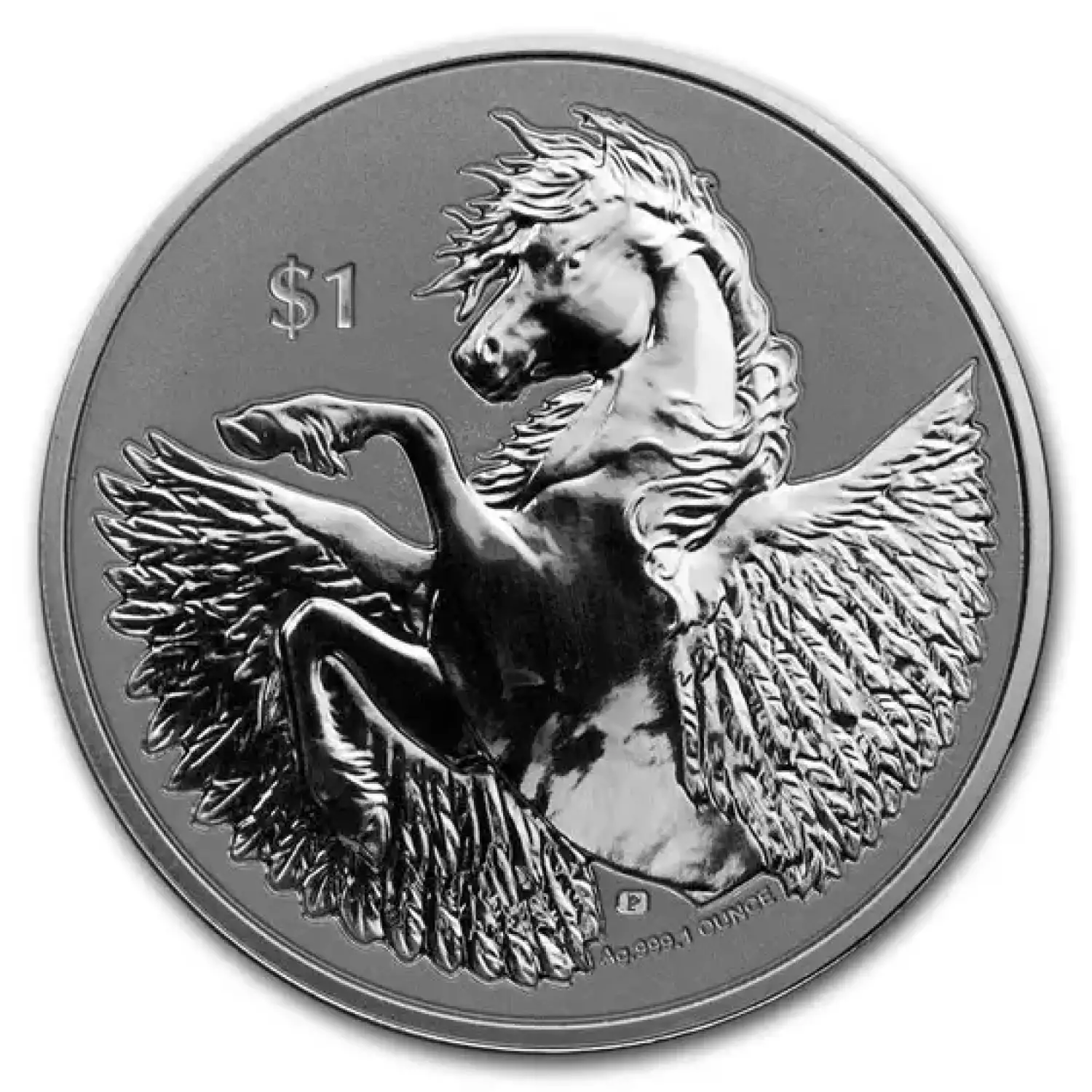 2022 British Virgin Islands BVI Pegasus Reverse Cameo 1 oz Silver Coin