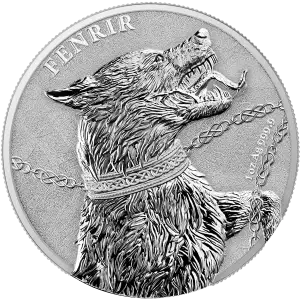 2022 Germania Beasts Fenrir 1 oz .9999 Silver BU Coin Round in Capsule