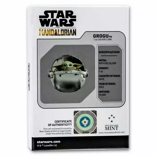 2022 Niue 1oz $2 Star Wars Mandalorian Grogu Pod Shaped Coin (6)