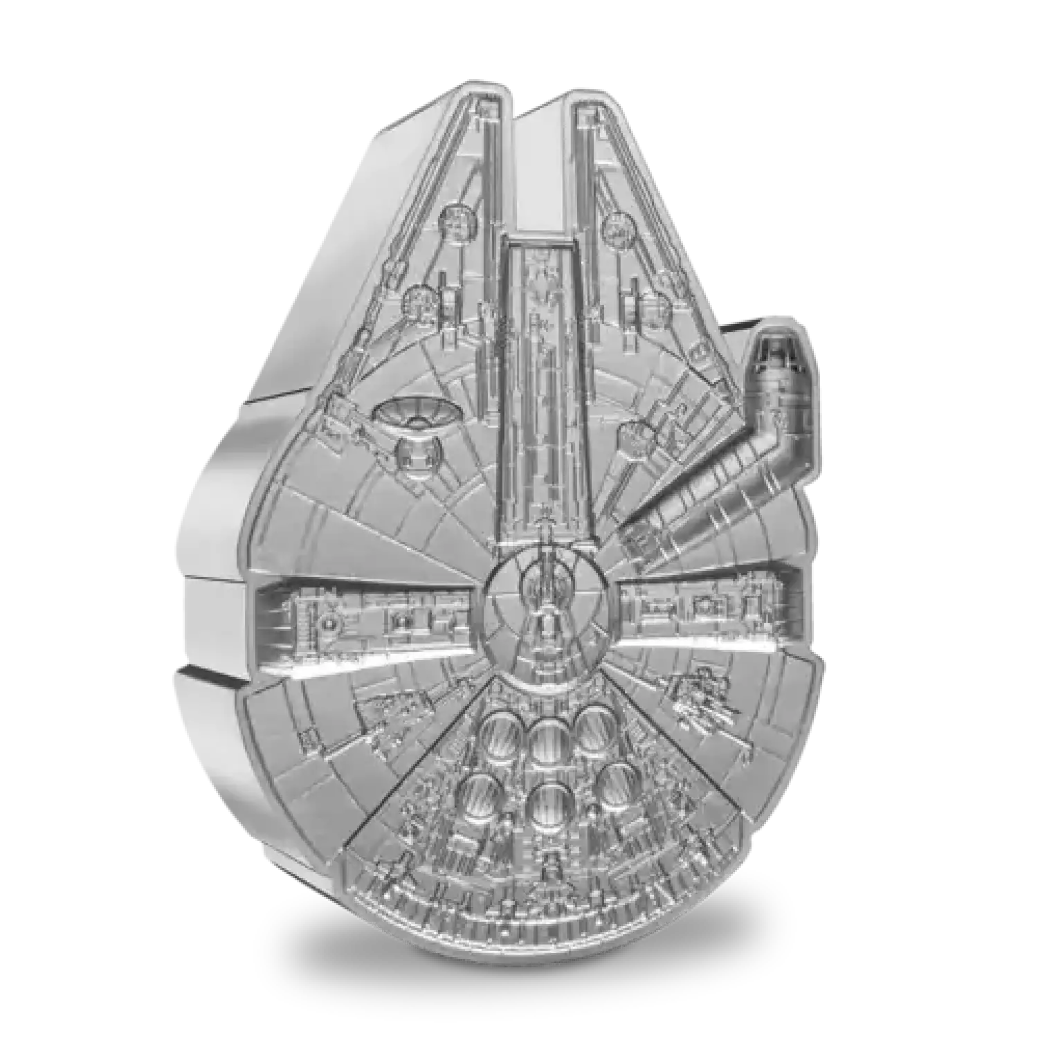 2022 Niue 1oz Silver $2 Disney Star Wars Millennium Falcon Shaped Coin (3)