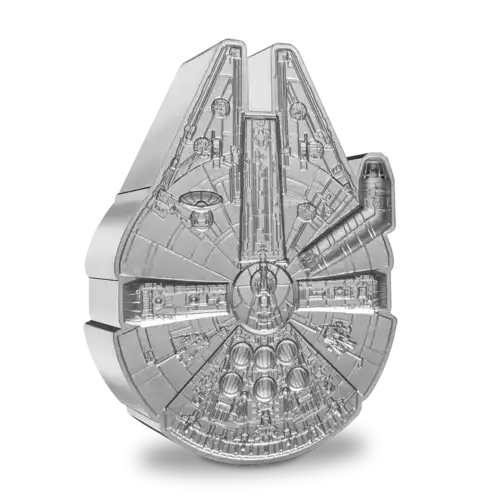 2022 Niue 1oz Silver $2 Disney Star Wars Millennium Falcon Shaped Coin (3)