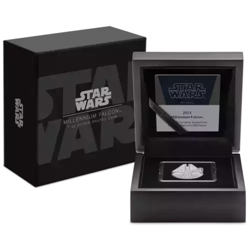 2022 Niue 1oz Silver $2 Disney Star Wars Millennium Falcon Shaped Coin (4)