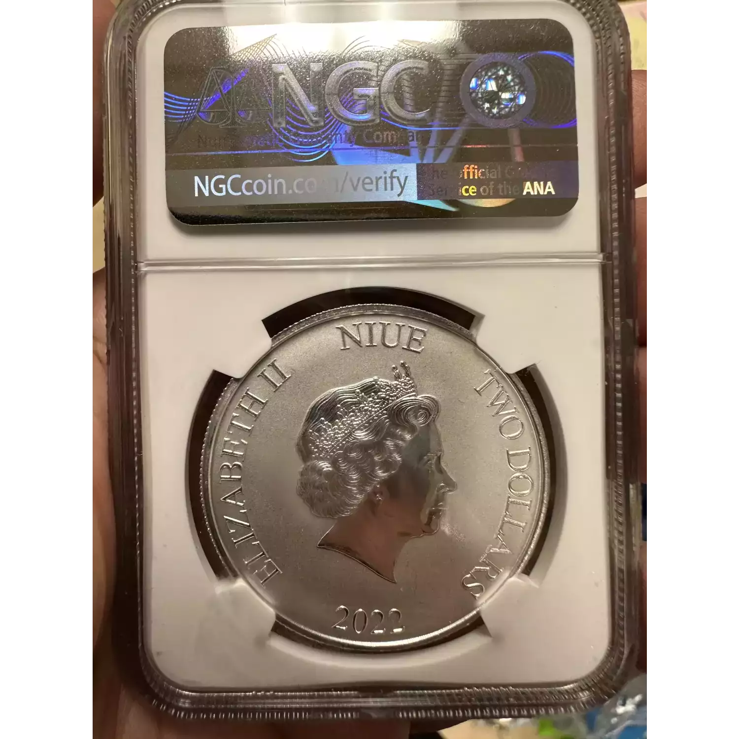 2022  Niue $2 Silver Scrooge McDuck -75th Anniversary MS69 First Release (2)