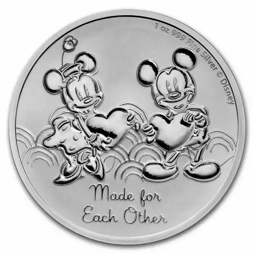 2023 Niue 1 oz Silver $2 Mickey & Minnie: Made for Each Other BU (2)