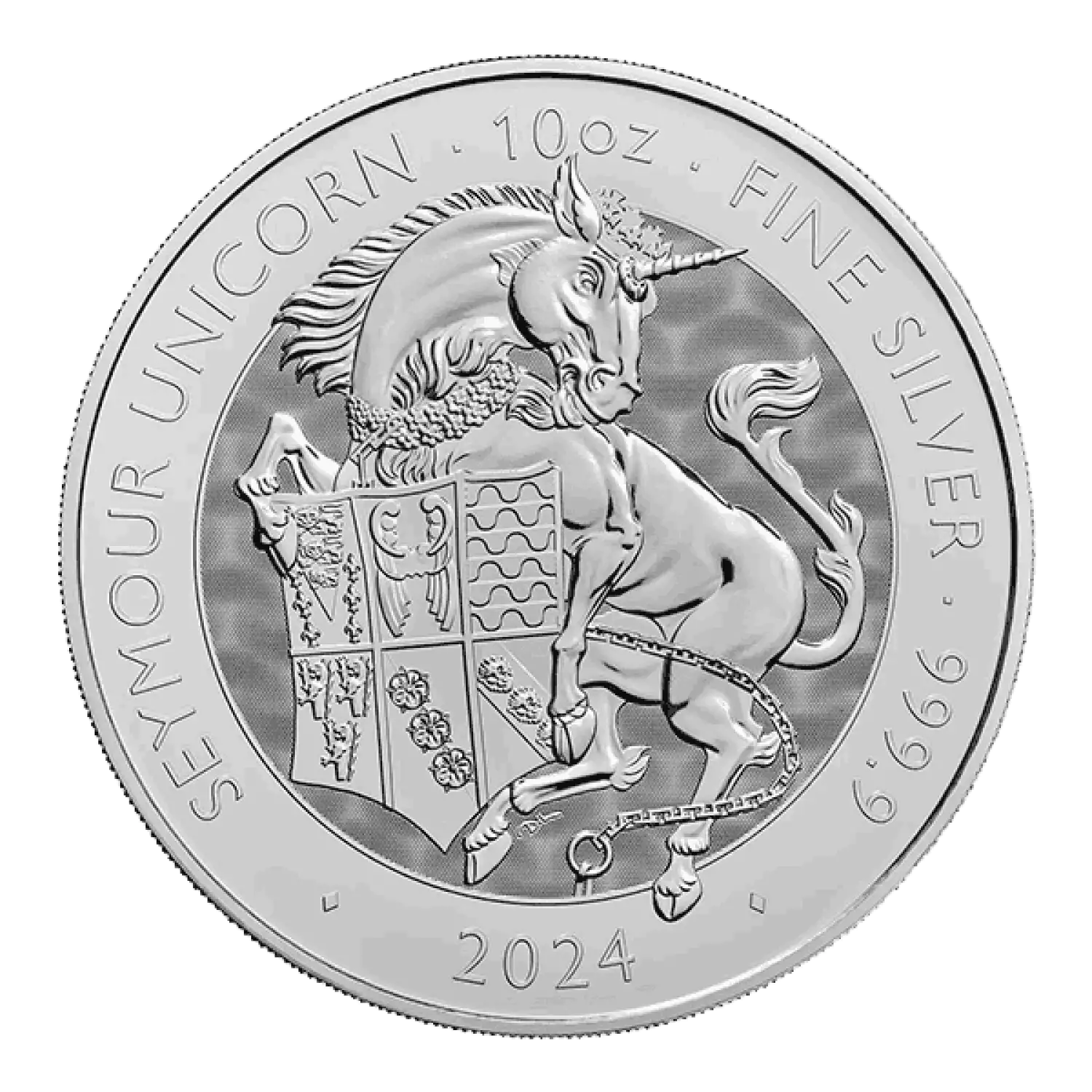 2024 10oz British The Royal Beast - Silver Seymour Unicorn (2)
