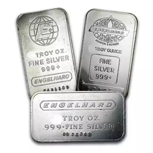 Any Style 10oz Engelhard Silver Bar (2)