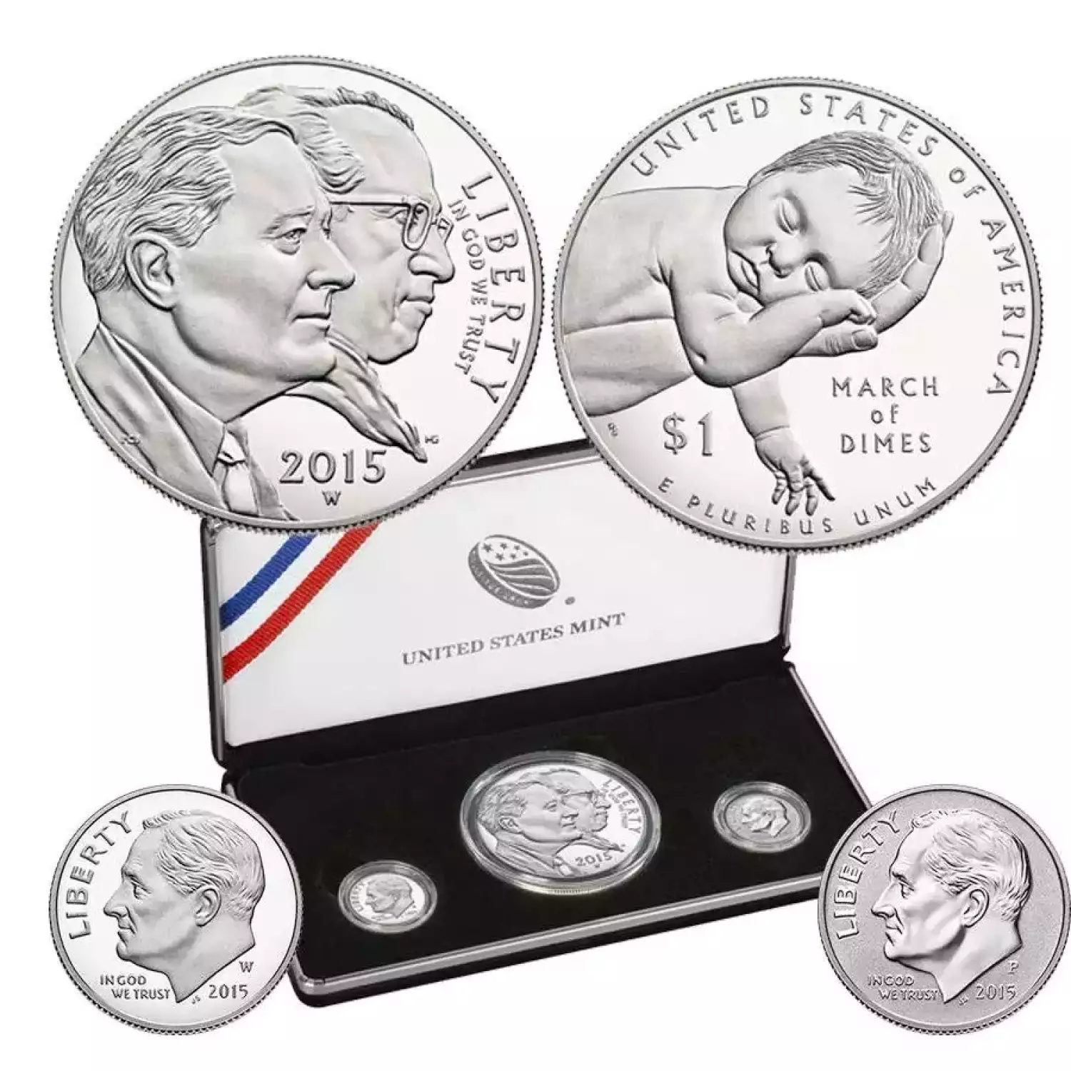 Government Commemorative Sets --- March of Dimes (2015) -Silver-  Set