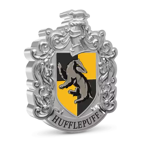 HARRY POTTER- 2021 1oz Hufflepuff Crest  Silver Coin (2)