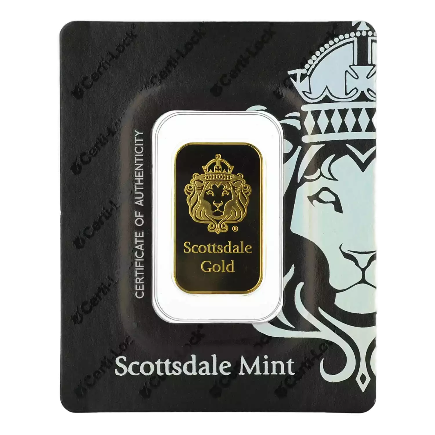 Scottsdale Mint 10g Gold Lion Bar in Certilock (3)