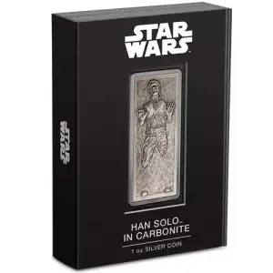 2022 1oz Antique Niue Silver $2 Disney Star Wars Han Solo in Carbonite Coin