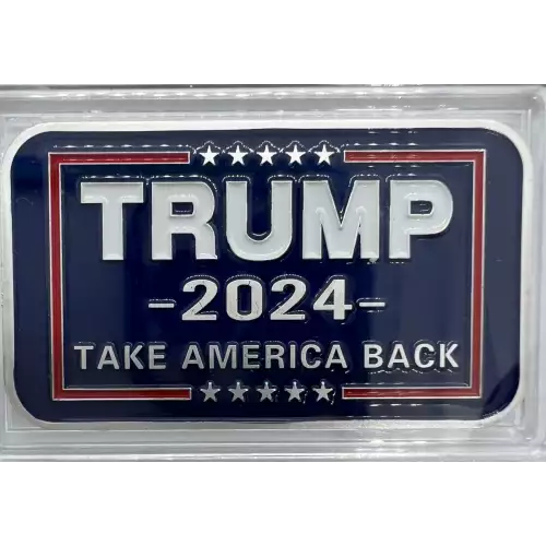 TRUMP 2024 Take America Back 1oz Silver Enameled Bar (2)