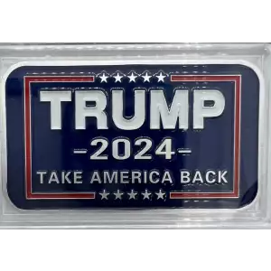 TRUMP 2024 Take America Back 1oz Silver Enameled Bar (2)